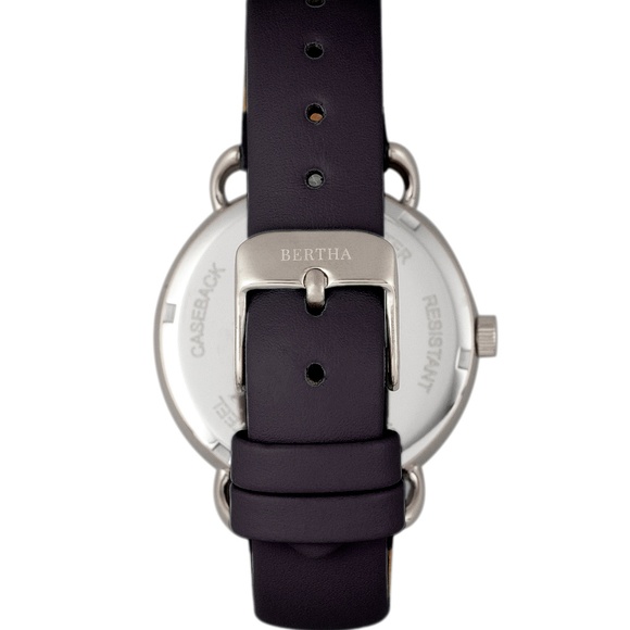 Black Genuine Leather Band Women\'s Watch